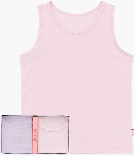 프레비니 인견 쿨 냉감 여 아동 편한 민소매 런닝 나시 2매