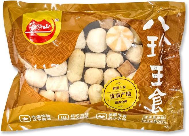 가가왕 중국식품 혼합 피쉬볼 어묵볼 완자 모듬 냉동, 3개, 500g