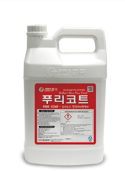 푸리코트 3.75 리터 L 바닥 광택제 수지 왁스 코머스켐, 1개