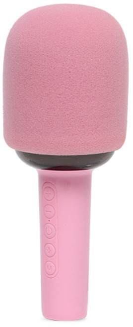 PLEIGO 무선 블루투스 LED 휴대용 마이크, P154, 핑크