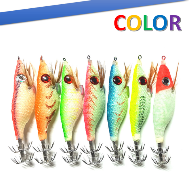 MEN피싱 색동에기 왕눈이 에기 쭈꾸미 갑오징어 문어 문어채비 색동 야광왕눈이에기 오색에기