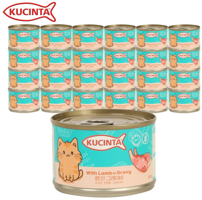 쿠친타 고양이 전연령용 주식캔 습식사료, 24개, 150g, 양