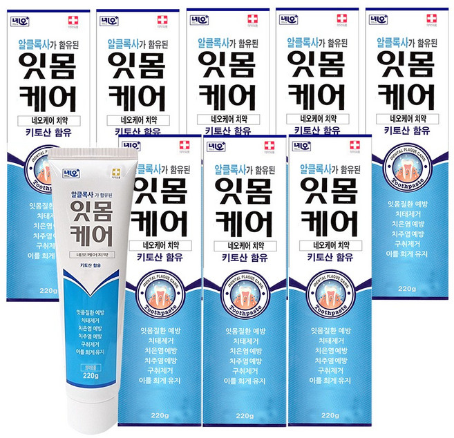 네오메디칼제약 잇몸케어 네오케어 치약, 8개, 220g