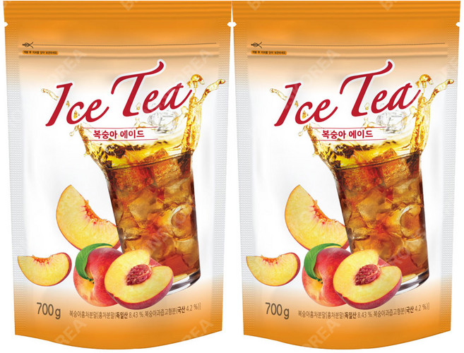 지노 아이스티 복숭아 에이드 700g X 2개 스무디 음료, 1개입