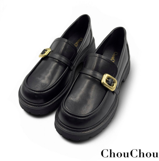 ChouChou 馬銜扣厚底樂福鞋