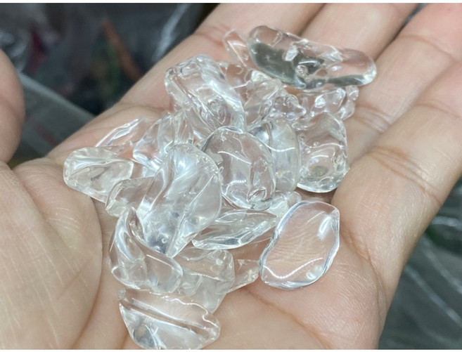 消磁白水晶碎石 粗粒 100公克與400公克, 100公克