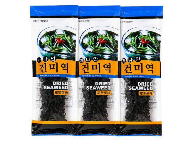 [가락시장]가나안건미역 완도산 청정해역 돌미역, 3개, 100g
