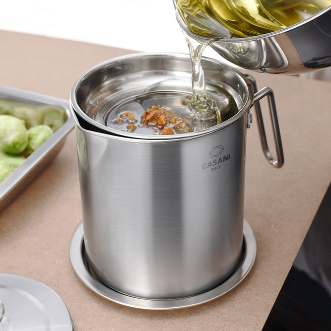 까사니 스텐 기름거름망 오일포트 2L 오일팟 재사용, 1cm, 1개
