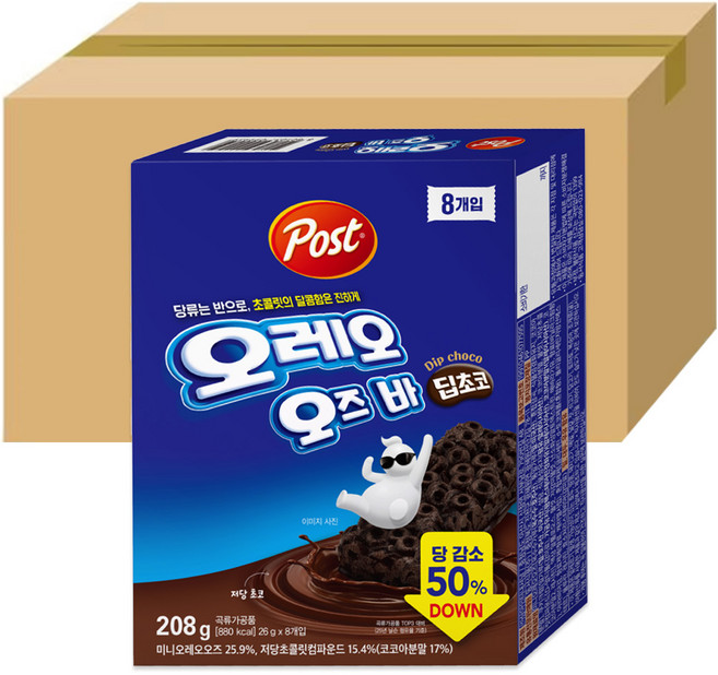 포스트 오레오 오즈바 딥초코 208g, 10개
