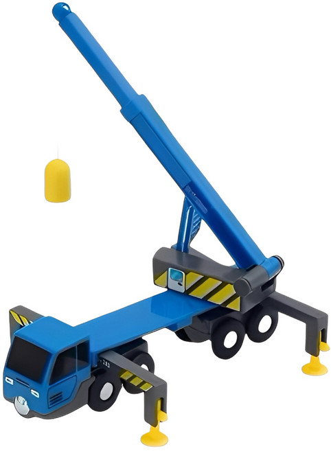 木質磁性軌道小車 藍色吊車, 藍色大吊車, 1個