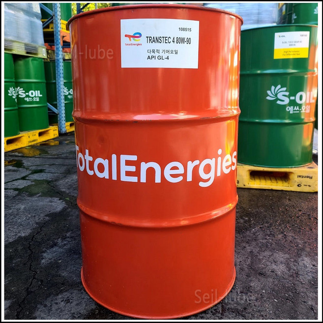토탈 트랜스텍 4 80W90 200L 드럼 GL-4 다목적 기어 오일 (자가 하차 상품), 1개