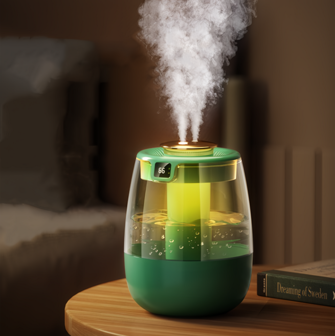 가습기 가정용 침실가습기 공기청정 차량용가습기, 녹색, 충전식 모델