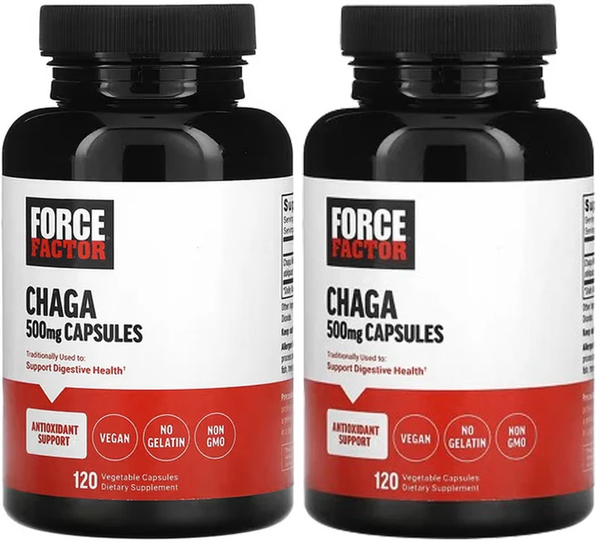 포스팩터 차가버섯 500mg 베지 캡슐 120 정, 2팩, 120캡슐, 120정 - 쿠팡