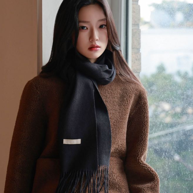 [선물포장] 오렌지앨리스 목도리 캐시미어 가공 남자 여자 머플러 라이트에디션