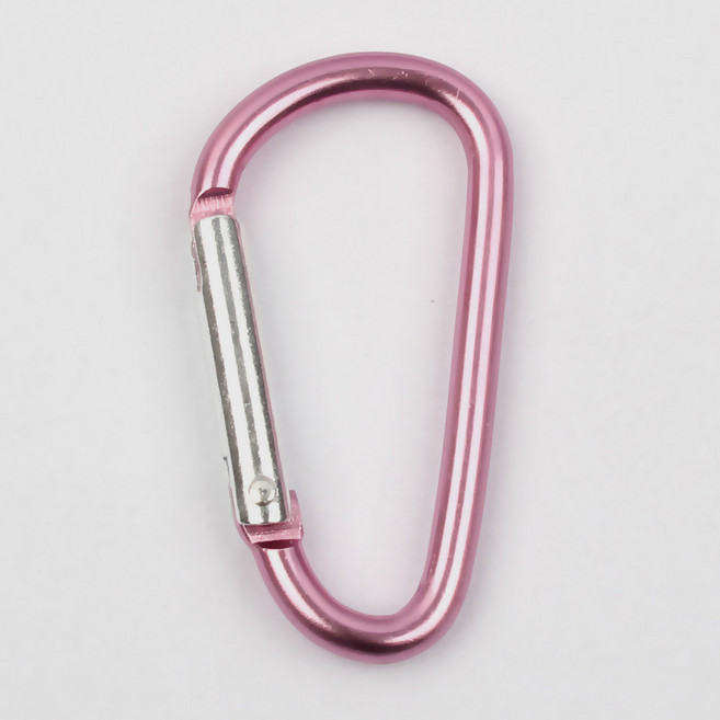 D형 카라비너 컬러 비너고리 가방고리 키링 만들기 부자재, 30개, D형 카라비너(11번 핑크)