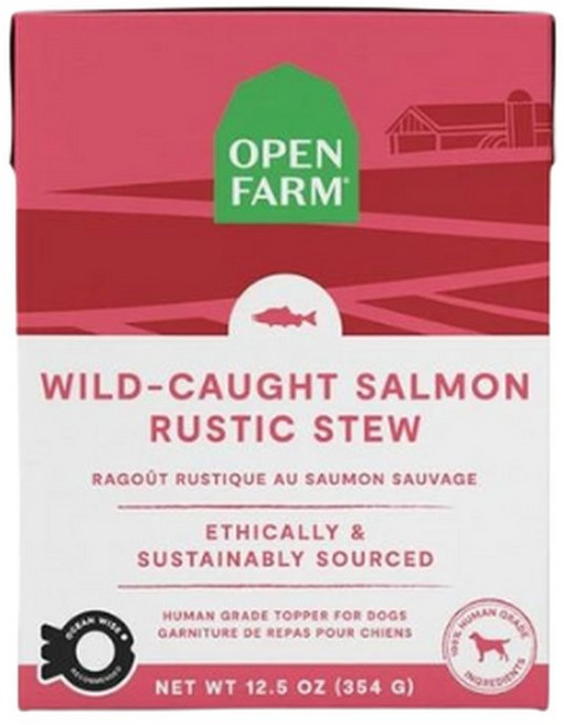 오픈팜 강아지 습식 사료 (완전식) 스튜타입 연어 354g, 1개