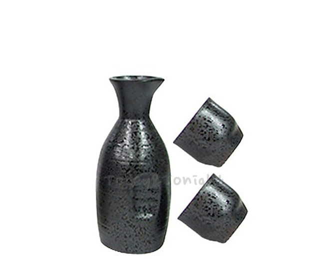 ATT 도자기 독구리300ml+소주잔(2개) 사케병 도꾸리 이자카야 일본 술병 사케잔세트, 도쿠리1개+술잔2개, 1세트