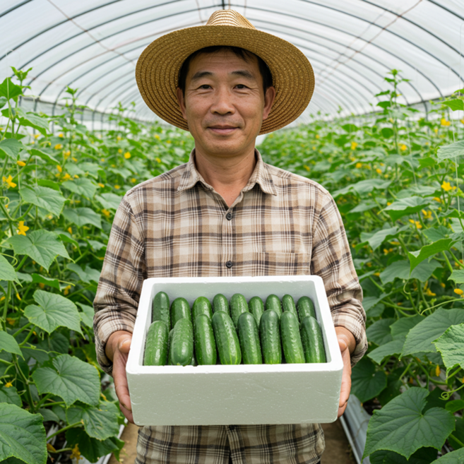 삼시세끼연구소 아삭달큰 미니 오이 스낵오이, 1박스, 500g