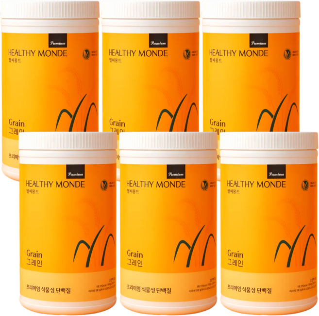 헬씨몽드 국가대표 선수들이 섭취하는 식물성 단백질 그레인, 765g, 6개