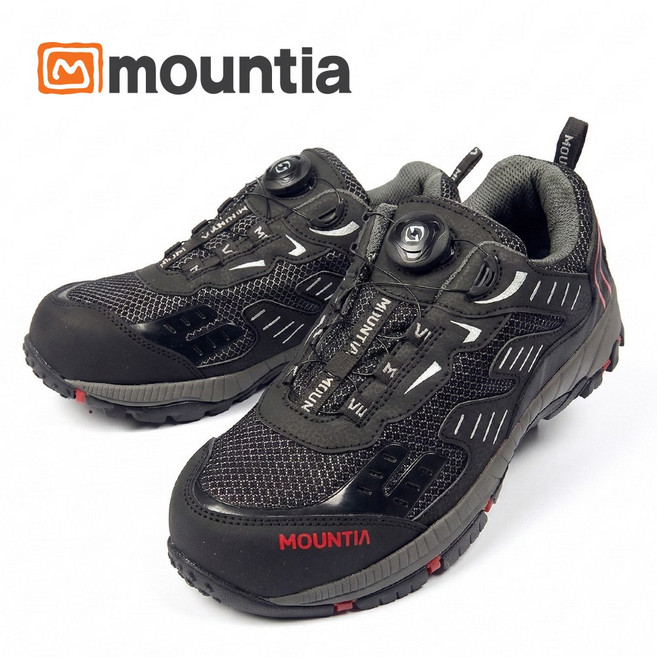 마운티아 안전화 다이얼 작업화 4인치 단화 블랙