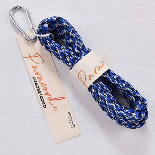 3mm 배색 파라코드 카라비너 5m 멀티 컬러 파라코드 팔찌 마스크 스트랩 리드줄 마크라메 재료, 1개, 14.마린