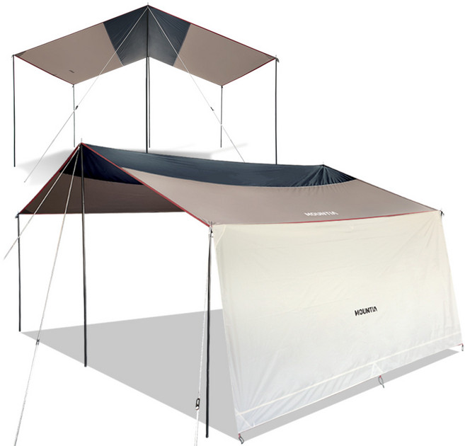 마운티아 포르미아 렉타타프+사이드월450 차양막 세트 아이보리, 마운티아 포르미아 렉타타프+사이드월450 세트/아이보리