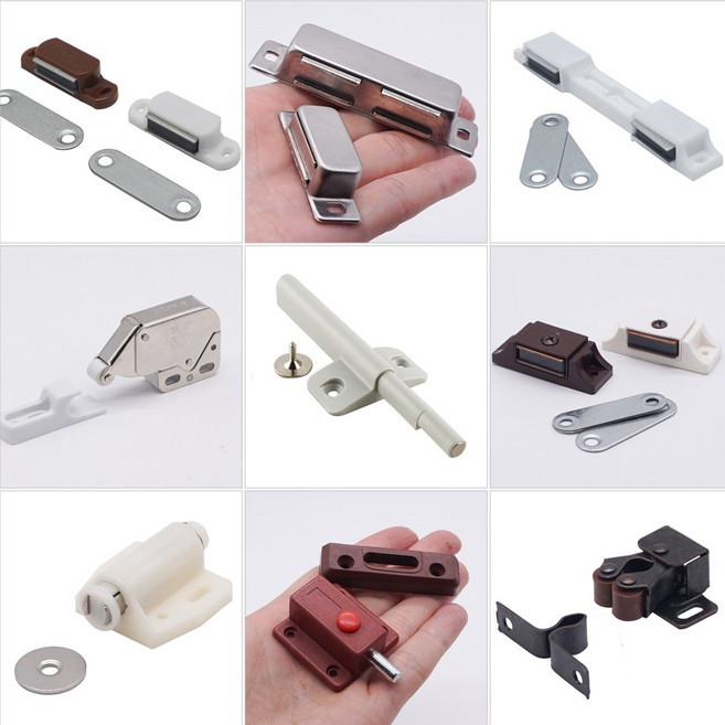 자석 원터치 빠찌링 스텐 가구 도어캐치, M자석(빠찌링), M02-4K쌍자석빠찌링백색(1EA)