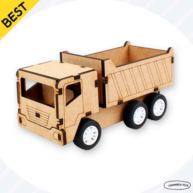 [중장비덤프] 영공방 풀백카 덤프 트럭 자동차 TM562 나무조립 제이엘생활