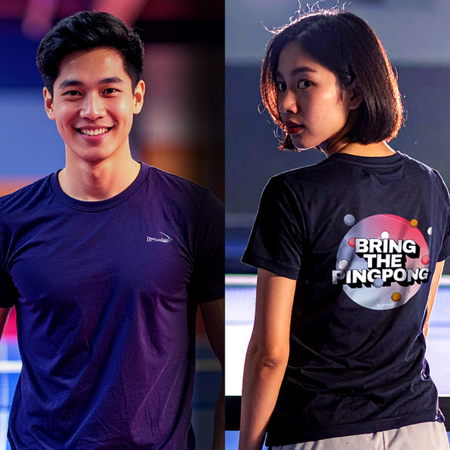 닥터노이바우어 - 드라이 라운드 티셔츠 DTRUS-26015 남녀공용 탁구 반팔티 네이비