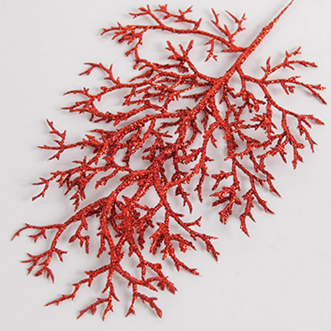 크리스마스 반짝이 가지, 1개, 레드