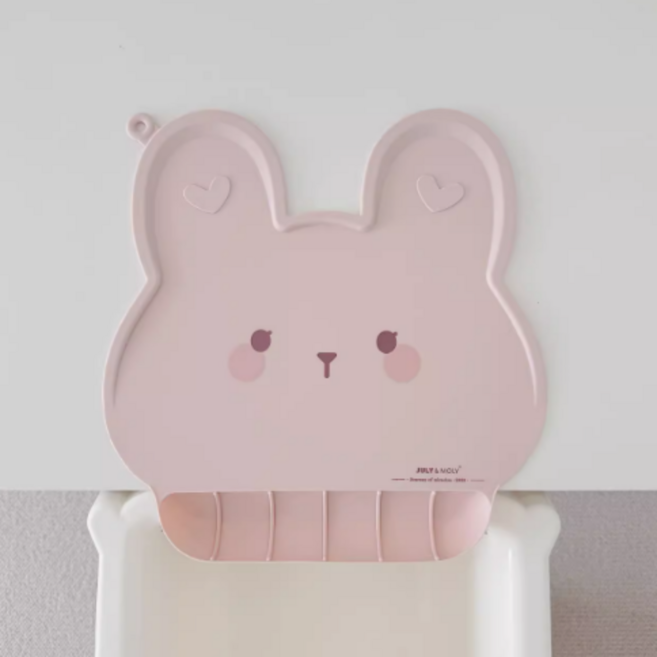 디비언트 흘림방지 방수 실리콘 테이블 식탁매트, 토끼 - 인디핑크, 1개