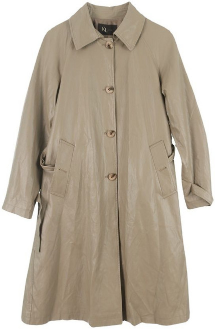 KL by 린 (WOMEN - S) 폴리 스트랩 비건 레더 롱 코트