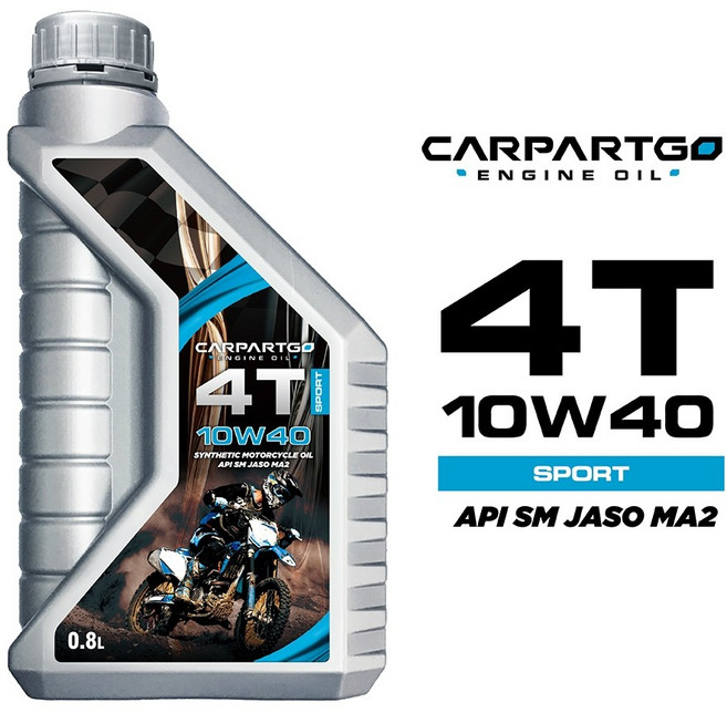 CARPARTGO 4T 機車機油 10W50, 1個, 10W40 運動版(超取限6罐)