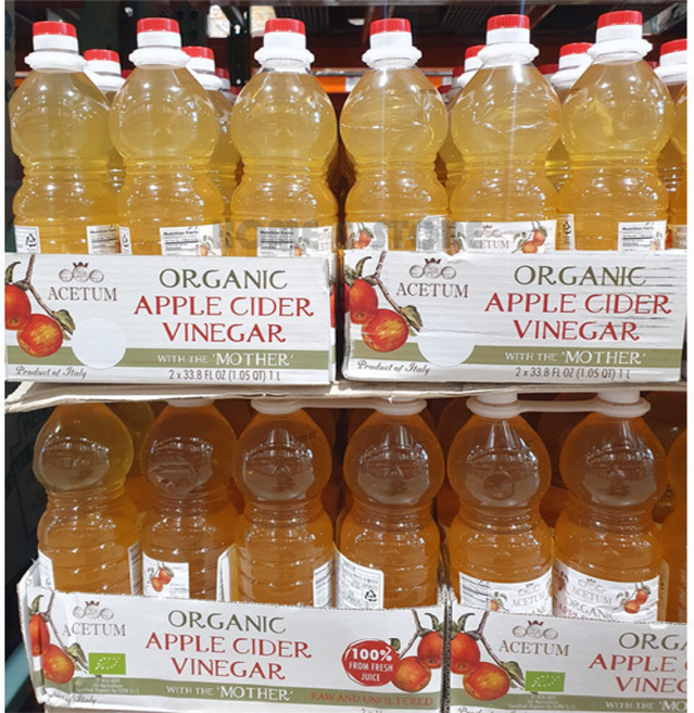 코스트코 ACETUM 유기농 사과식초 발효식초, 2개, 1L