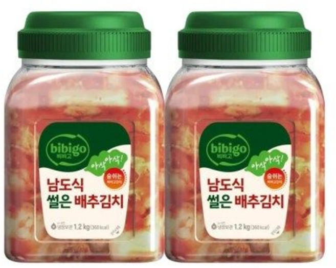 CJ 비비고 남도식썰은배추김치 (PET), 2개, 1.2kg
