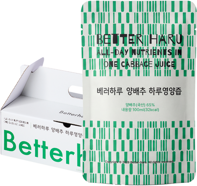 베러하루 속편한 황금비율 양배추즙 NFC, 1개, 3L