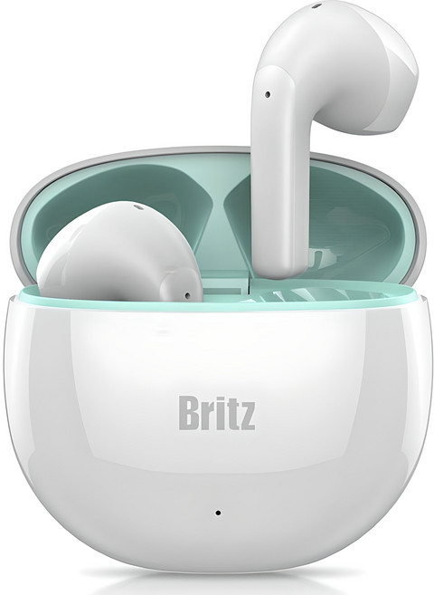 브리츠 ENC 노이즈 제거 오픈형 무선 블루투스 이어폰 Joypods 화이트 20시간 방수가능