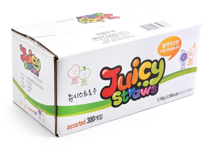 쥬시스트로우 캔디류 300p, 5.7kg, 1개