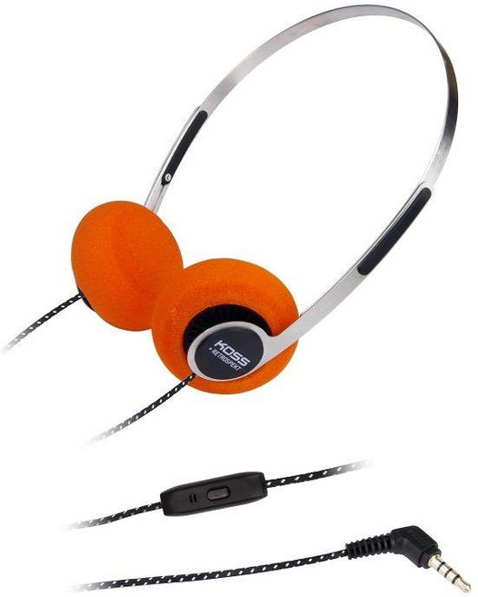 코스포르타 KOSS Porta 레트로 헤드셋 감성 클래식 올드 스타일 파나소닉 빈티지, 패키지 A, KHP40 + 마이크 + Type-C 전환 젠더