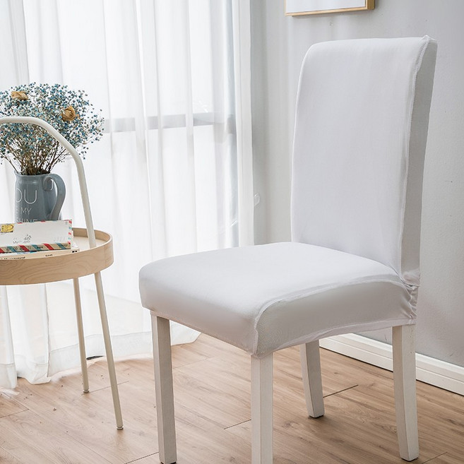 조이누리 식탁의자커버 덮개 등받이일체형, 2개, 화이트