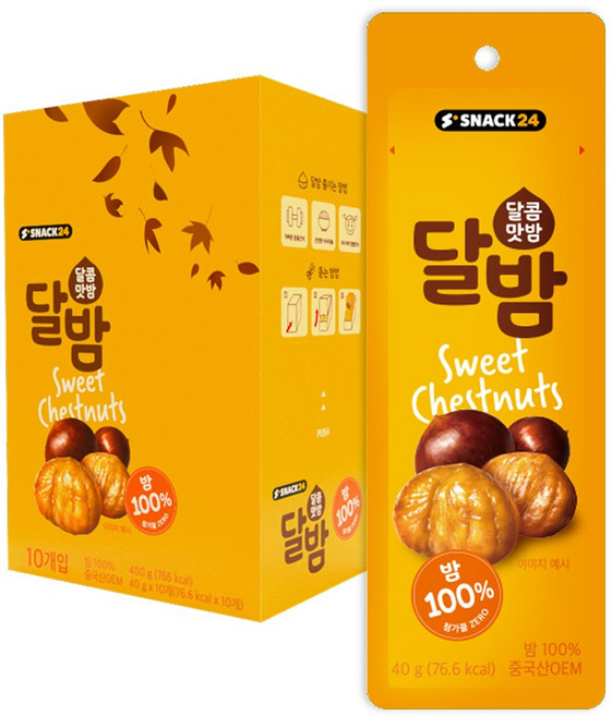 건강간식 에잇 달콤맛밤 달밤, 400g, 3개