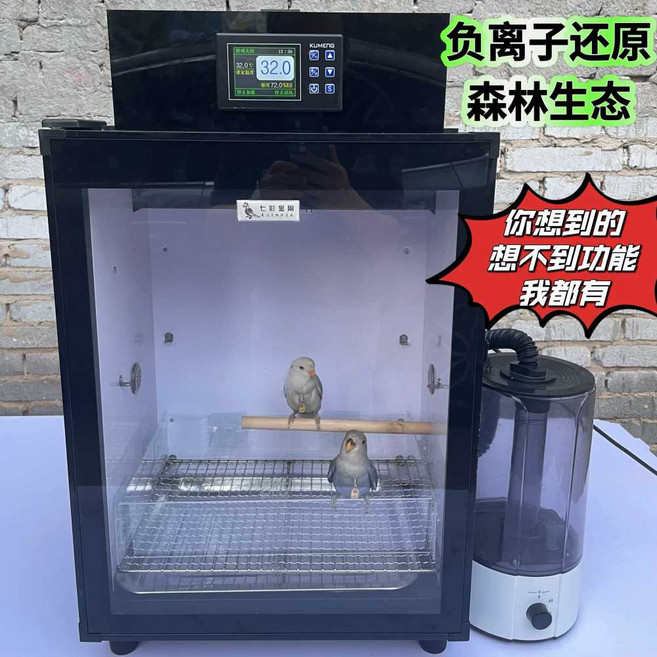 앵무새 인큐베이터 부화 사육장 둥지 램프 대형 온열, 1개, 42x33x60cm - 온습도제어