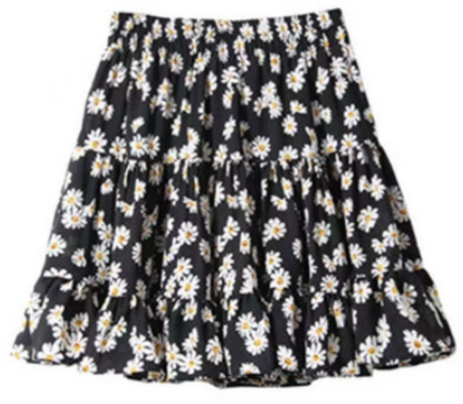 라인 댄스복 땡땡이 스커트 프릴 사교 스포츠댄스 볼륨 댄스