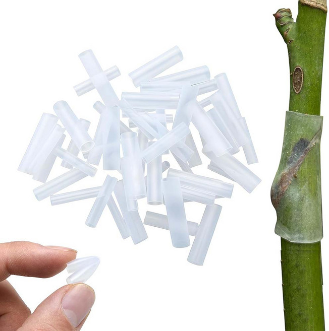 루베이 원예 접목 테이프 슬리브 습도 유지 해충 차단 생존율 향상 과수/정원/식물, 50개