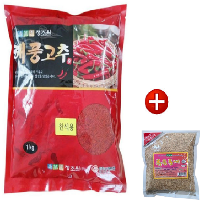[청초원] 해풍 고추가루(한식) 1kg 구매시 볶음통깨 80g 증정(증정행사종료), 1개