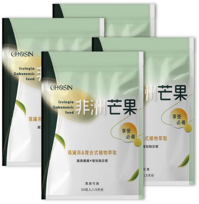 CHOSIN 珂心生醫 非洲芒果種子萃取物素食膠囊, 1個, 四包入