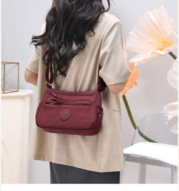 잇츠빽 가벼운 나일론 여행 숄더 크로스백 생활방수