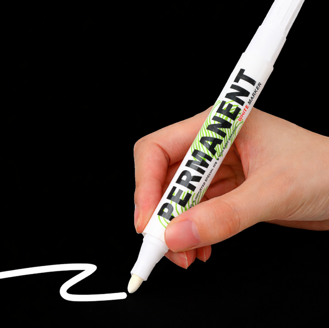 프라임 대용량 뚱펜 마카펜 화이트 2.8mm, 1개, 1색