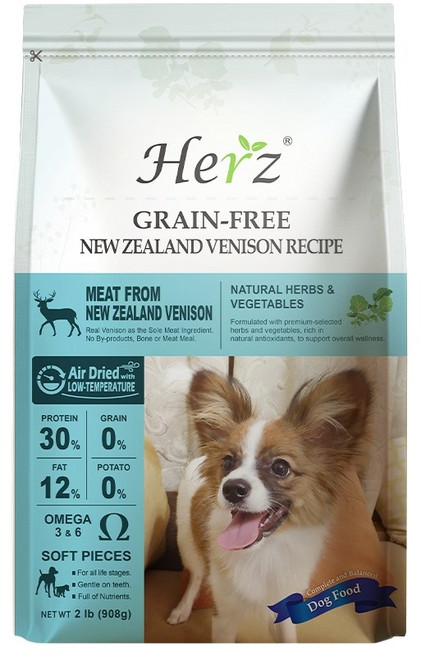 Herz 赫緻 饗宴鮮肉糧 低溫烘培狗糧, 1個, 赫緻-紐西蘭鹿肉 2磅, 908g, 鹿肉