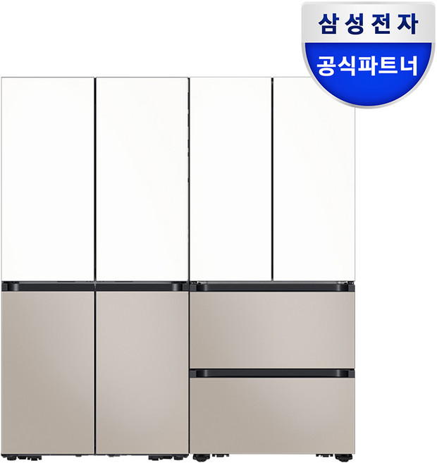 삼성 비스포크 키친핏 1등급 냉장고 김치 세트 4도어 RM70F64R1ZG+RK70F42M2ZG